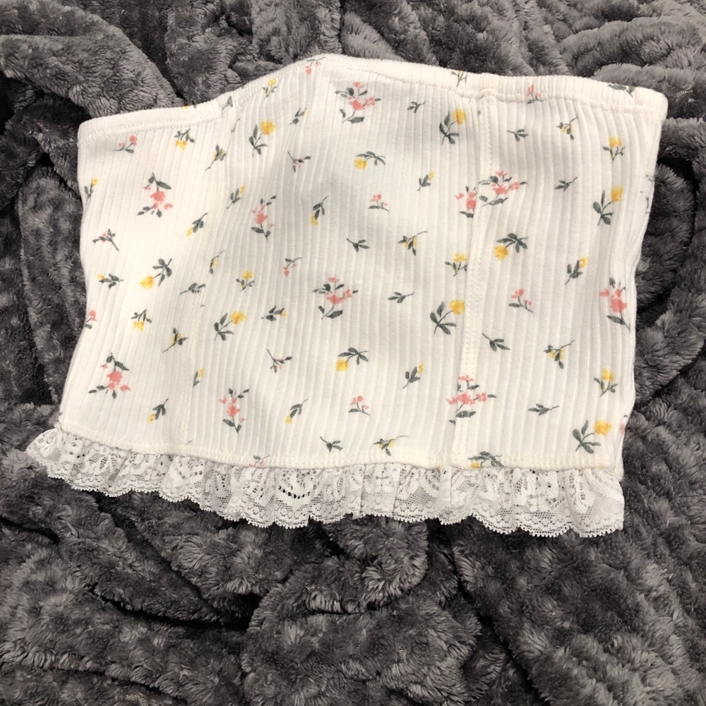 Forever 21 Floral White Tube Top!